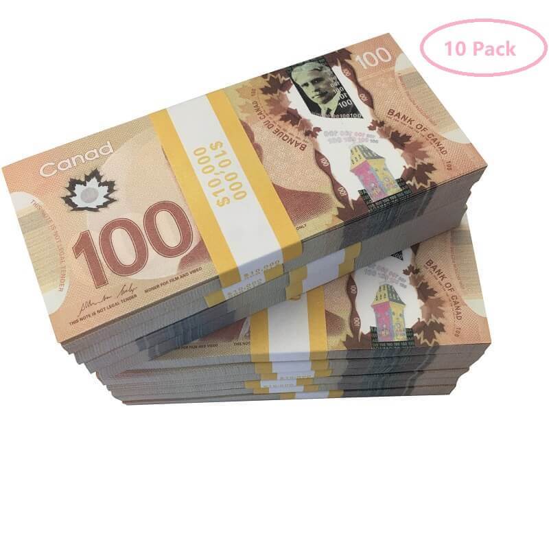 CANADIAN DOLLAR CAD BANKNOTES PAPER PLAY MONEY MOVIE PROPS