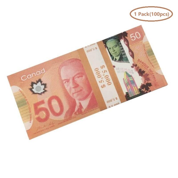 CANADIAN DOLLAR CAD BANKNOTES PAPER PLAY MONEY MOVIE PROPS