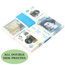 PROP MONEY | UK PROP MONEY | UK POUNDS GBP BANK 100 5 NOTES Extra Bank Strap - Movies Play Fake Casino 1:1 Size