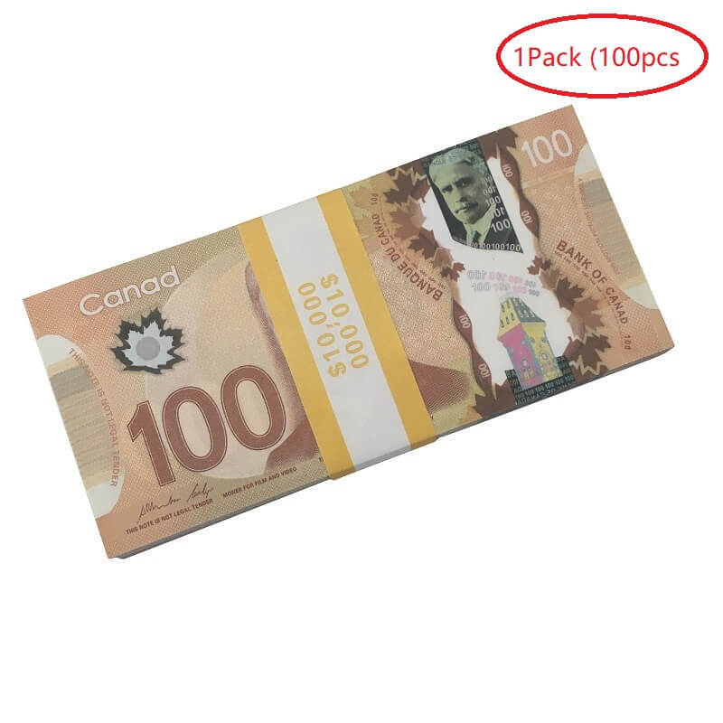 CANADIAN DOLLAR CAD BANKNOTES PAPER PLAY MONEY MOVIE PROPS