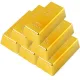 Gold Bullion Door Stopper,Fake Gold Bar Paperweight Gold Doorstop Door Wedge for Home Office Decoration