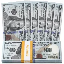RUVINCE Play Money for Kids Prop Money 100 Dollar Bills 100X100 Pcs in Copy Money Magician Porp,Movie Props