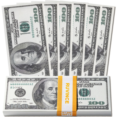 Ruvince Movie Prop Money Euro Bills Realistic, Full Print 2 Sided Play  Money for Kids, Party and Movie Props, Fake British Note Pranks for Adults  