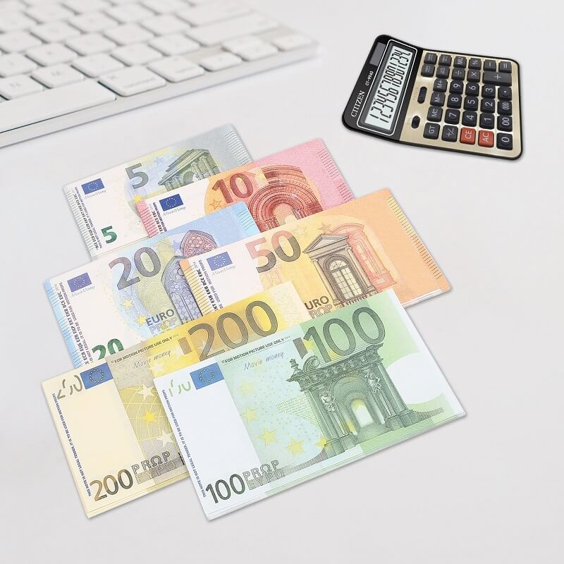 Prop Money Euro 5/10/20/50/100/200 |Prop Argent jouer l'argent de jeu réaliste papier