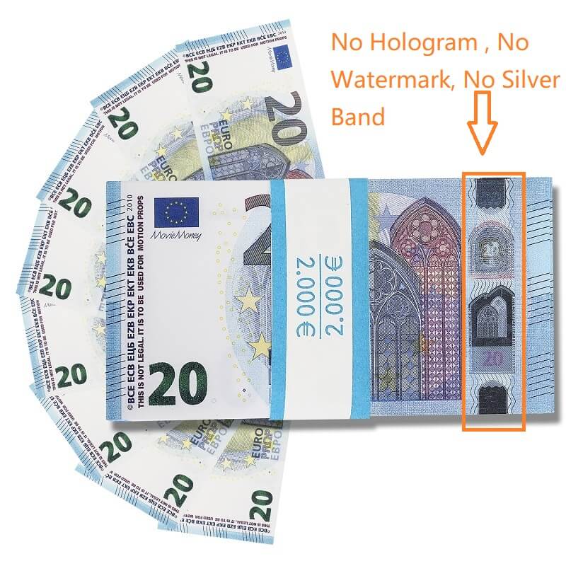Faux Billet 20 Euro For Sale|Fake Euros For Film ,Kid Play Euro Ticket