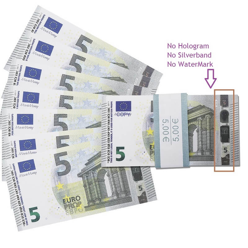 Поддельные евро заготовки 5 Евро на продажу | Поддельные евро для фильмов, Kid Play Euro Ticket