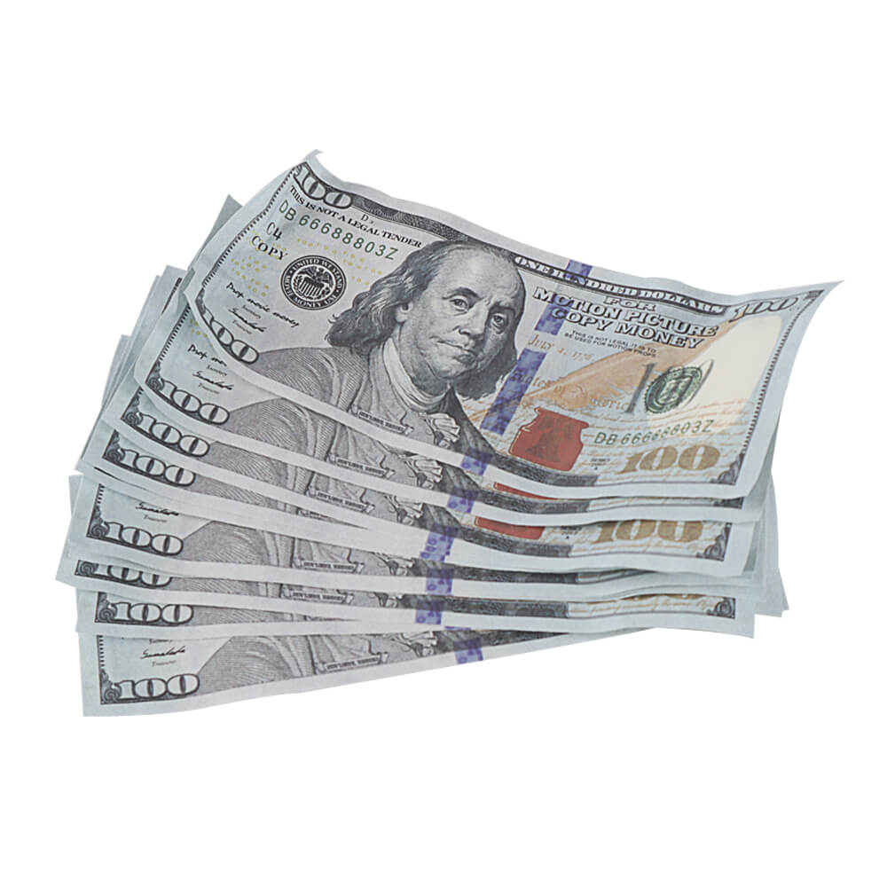 Новые серийные деньги на сумму 100 долларов США, выдержанные на реквизит, 10000 XNUMX долларов США, полная печать, фальшивые старые деньги