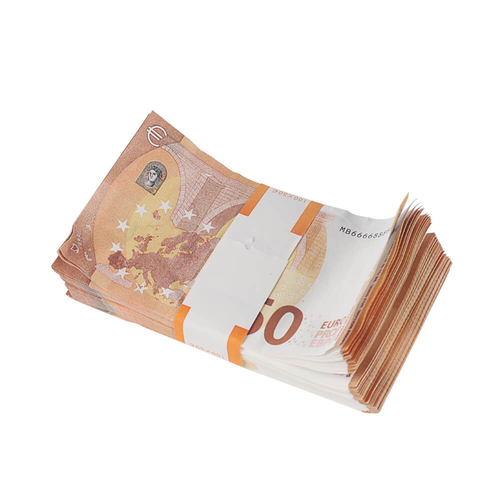 Prop Money Euro Aged €50 Bills Full Print  Realistic