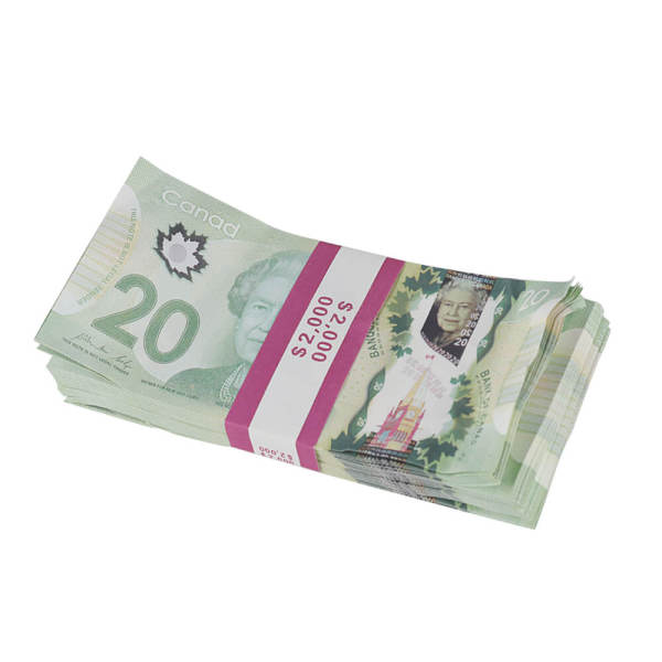 Поддельные старые деньги 20 канадских долларов, полная печать, реалистичная для видеофильма Tiktok