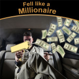 Copy Money Gun Shooter – RUVINCE 18k Gold Plating Money Gun with Prop Money Gun Make it Rain with 100 pcs 100 Dollar Bills
