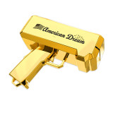 Copy Money Gun Shooter – RUVINCE 18k Gold Plating Money Gun with Prop Money Gun Make it Rain with 100 pcs 100 Dollar Bills