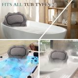 RUVINCE Bath Pillow for Tub - Head, Neck and Back Support with Suction Cups