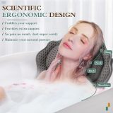 RUVINCE Bath Pillow for Tub - Head, Neck and Back Support with Suction Cups