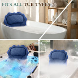 RUVINCE Bath Pillow for Tub - Head, Neck and Back Support with Suction Cups