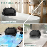 RUVINCE Bath Pillow for Tub - Head, Neck and Back Support with Suction Cups