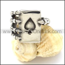 Holding Ace of Heart Casting Ring  r001021