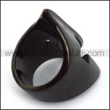 Black Gladiator Ring in Stainless Steel r003658