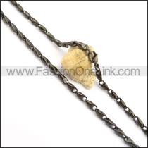 Black Plated Necklace n000684