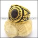 Vintage Stone Stainless Steel Ring r002696
