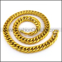 Interlocking Chain Plated Necklace n001208
