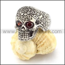 Noncorrosive Steel Biker Punk Style Skull Ring r000516