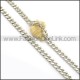 Silver Interlocking Stamping Necklace n000950