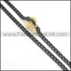 Succinct Black Plated Necklace  n000511