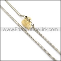 Interlocking Stainless Steel Stamping Necklace n000946
