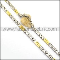 Silver and Gold Plated Necklace n000990