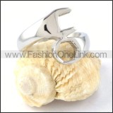 Stainless Steel Silver Wrench Design  Ring r000300