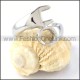 Stainless Steel Silver Wrench Design  Ring r000300