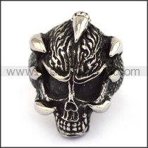 Stainless Steel Skull Ring  r003688