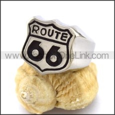Sixty-six Stainless Steel Biker Ring  r003332