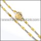 Succinct Gold and Silver Plated Necklace n000776