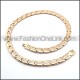 Rose Golden Interlocking Necklace with Clear Stone n000891