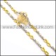 Delicate Gold and Silver Plated Necklace n000773