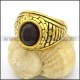 Vintage Stone Stainless Steel Ring r002693