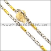 High Quality Two Tone Plated Necklace n000793