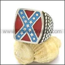 Stainless Steel American Flag Biker Ring r002605