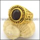 Vintage Stone Stainless Steel Ring r002691