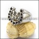 Unique Stainless Steel Casting Ring   r003013