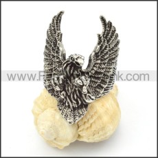 Stainless Steel Eagle Wings Ring r000374