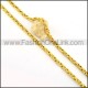 Succinct Golden Plated Necklace   n000157