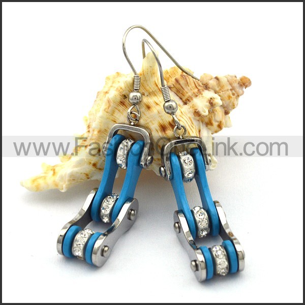 Blue Biker Earrings    e001058