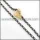 Black and Silver Plated Necklace      n000155