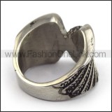 Fashion Eagle Wing Wheel Biker Ring r003568