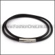 Black Rubber Necklace n001207