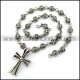 Cross and Flower Casting Necklace   n000488