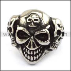 Stainless Steel Skull Ring  r003696