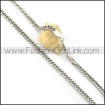 Elegant Silver Stamping  Necklace n000594